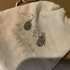 Kendra Scott platinum drusy earrings